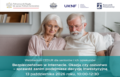 Grafika /Zaproszenie na webinarium - Bezpieczne płatności w Internecie dla seniorów